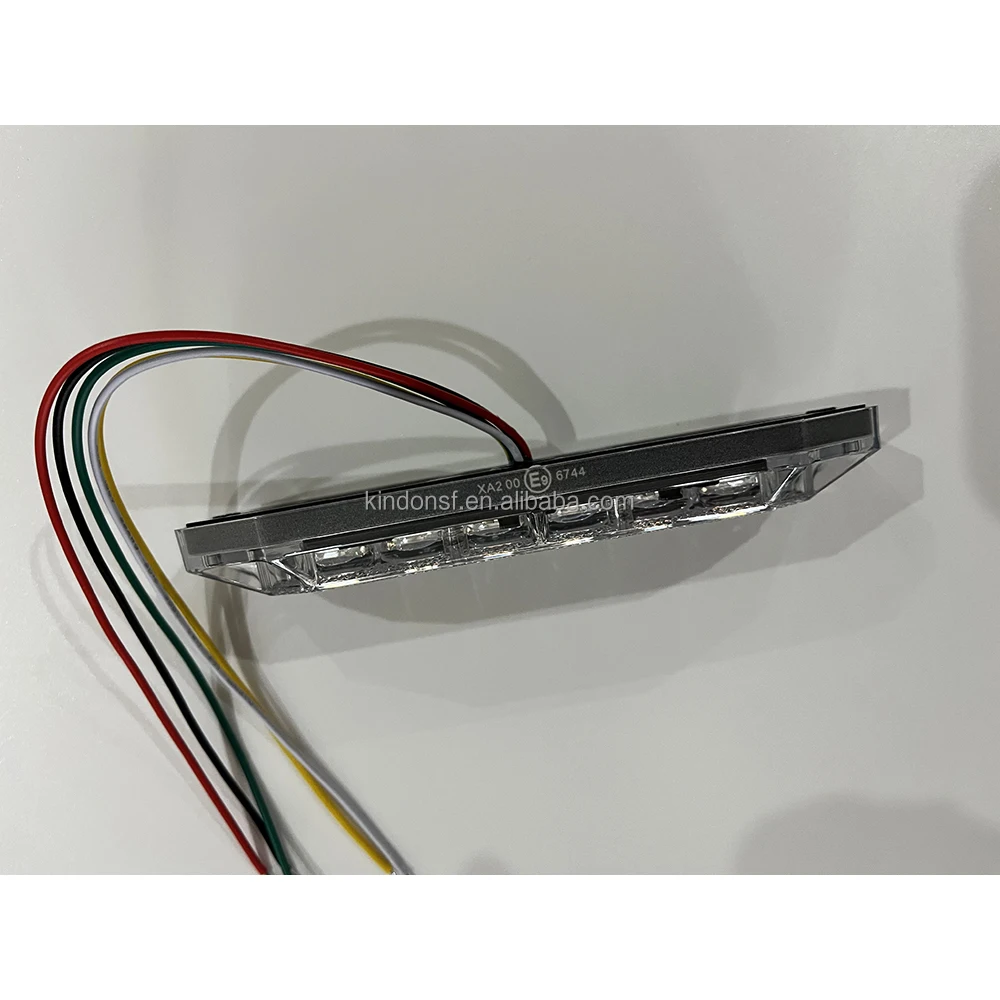ECE R10 ECE R65 Class 2 LED Surface Mount Grille 6 LED Flashing Hazard Beacon Lighthead Strobe Light 7025-6