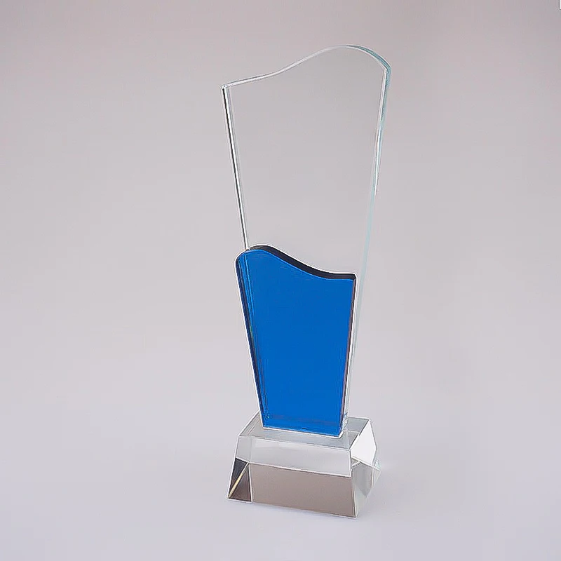Luxury Acrylic Glass Trophy Custom Crystal Award With Base For Gift