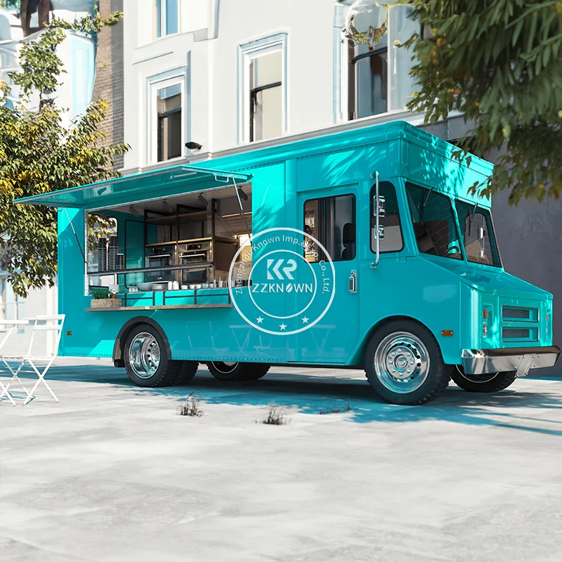 Promotion Price OEM ODM Electric Food Truck Big Capacity Mobile Kitchen Burger BBQ Food Caravan For Sale