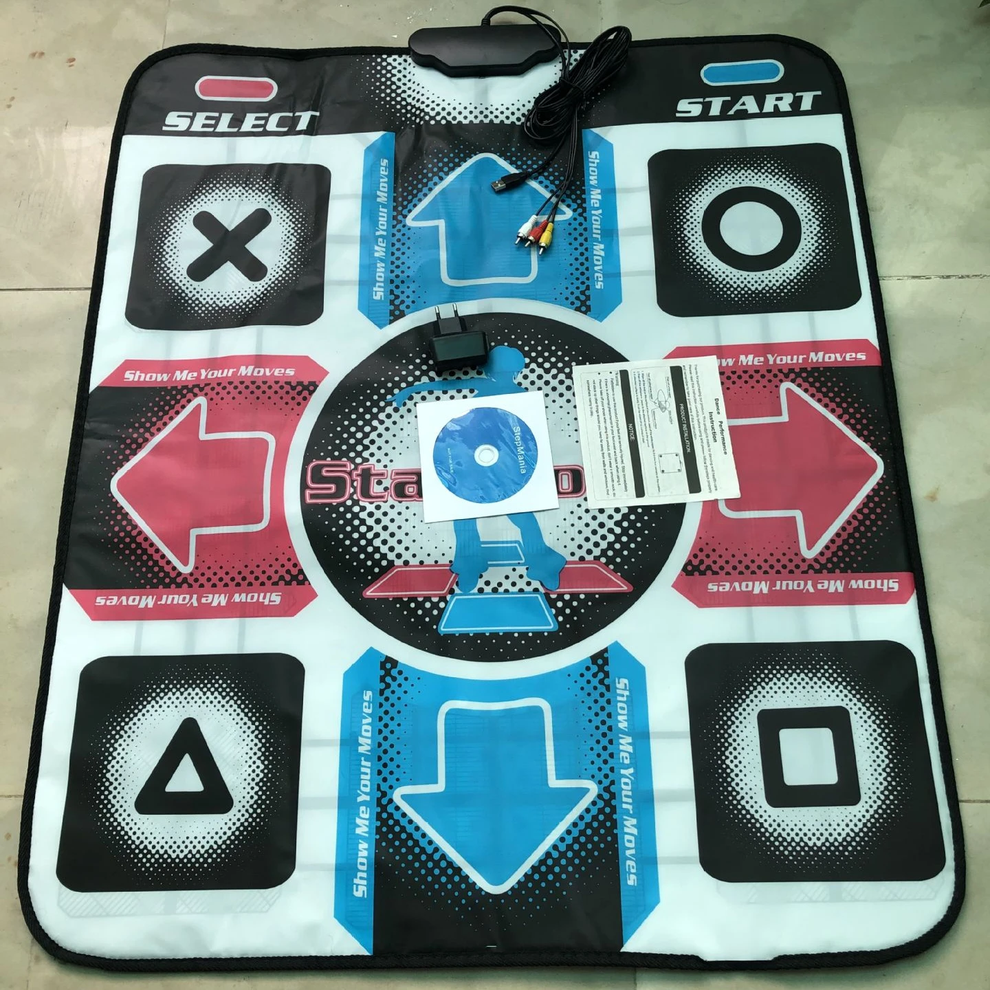 
With English Song HD Non-Slip Dancing Step Dance Mat Pad Pads Dancer Blanket Fitness Equipment Revolution Foot Print Mat 