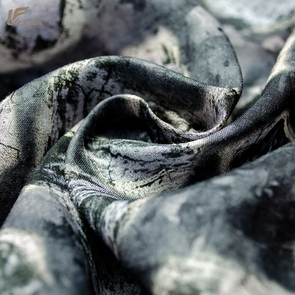 Высококачественная Красивая ткань ramie 100%, популярный цветочный дизайн для женского платья, ткань с цветочным принтом