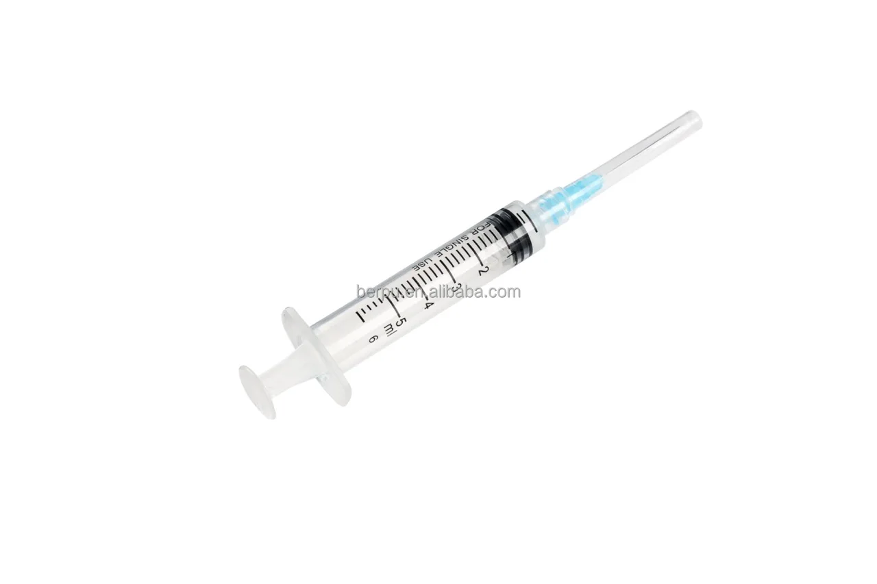 Manufacturer Custom Wholesale Low Dead Space Disposable Syringe 1ml 3ml 5ml 10ml With Fixed Needle