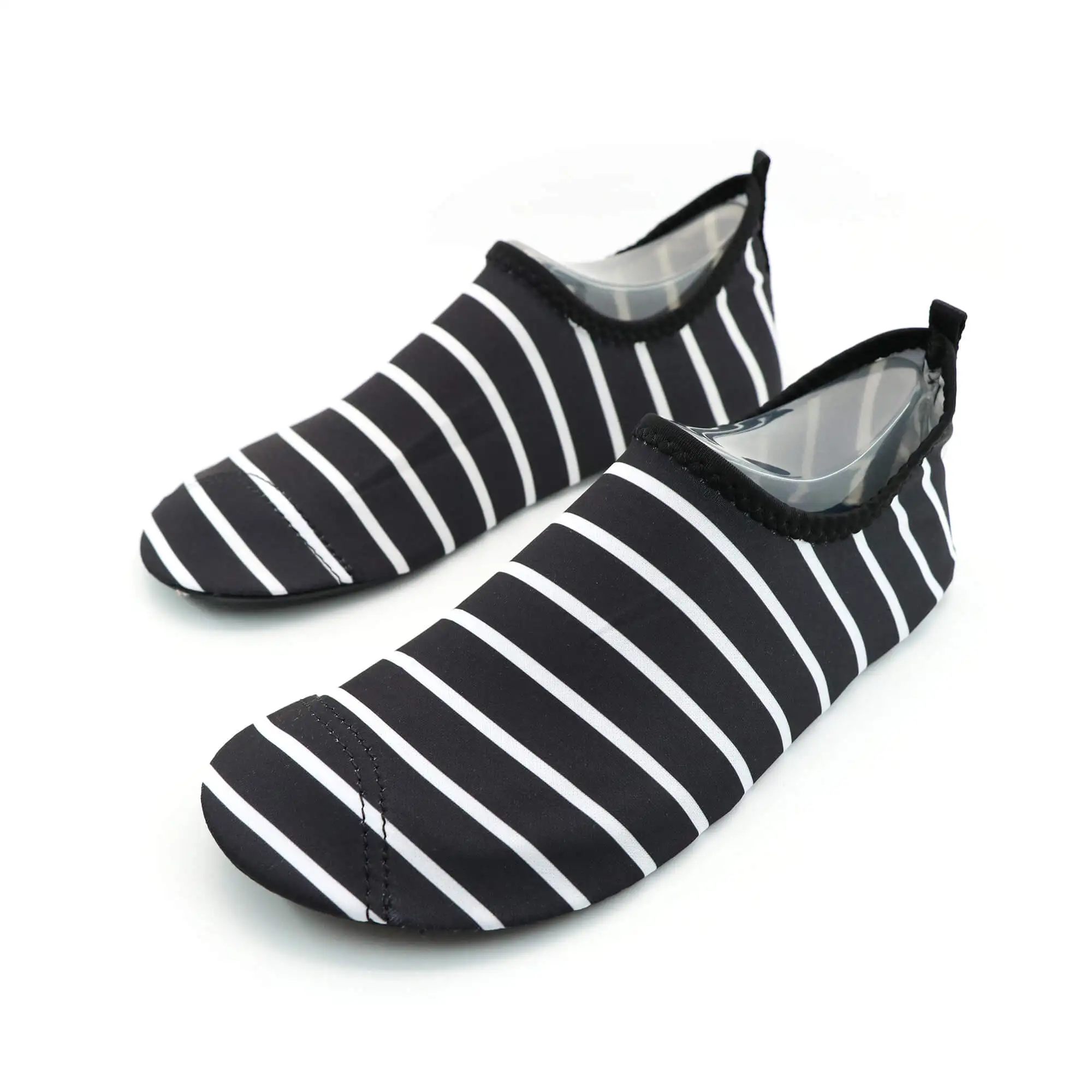 Fashion Stripe Style Pvc Sole Beach Shoes Unisex Water Shoes For Swimming Diving Surfing