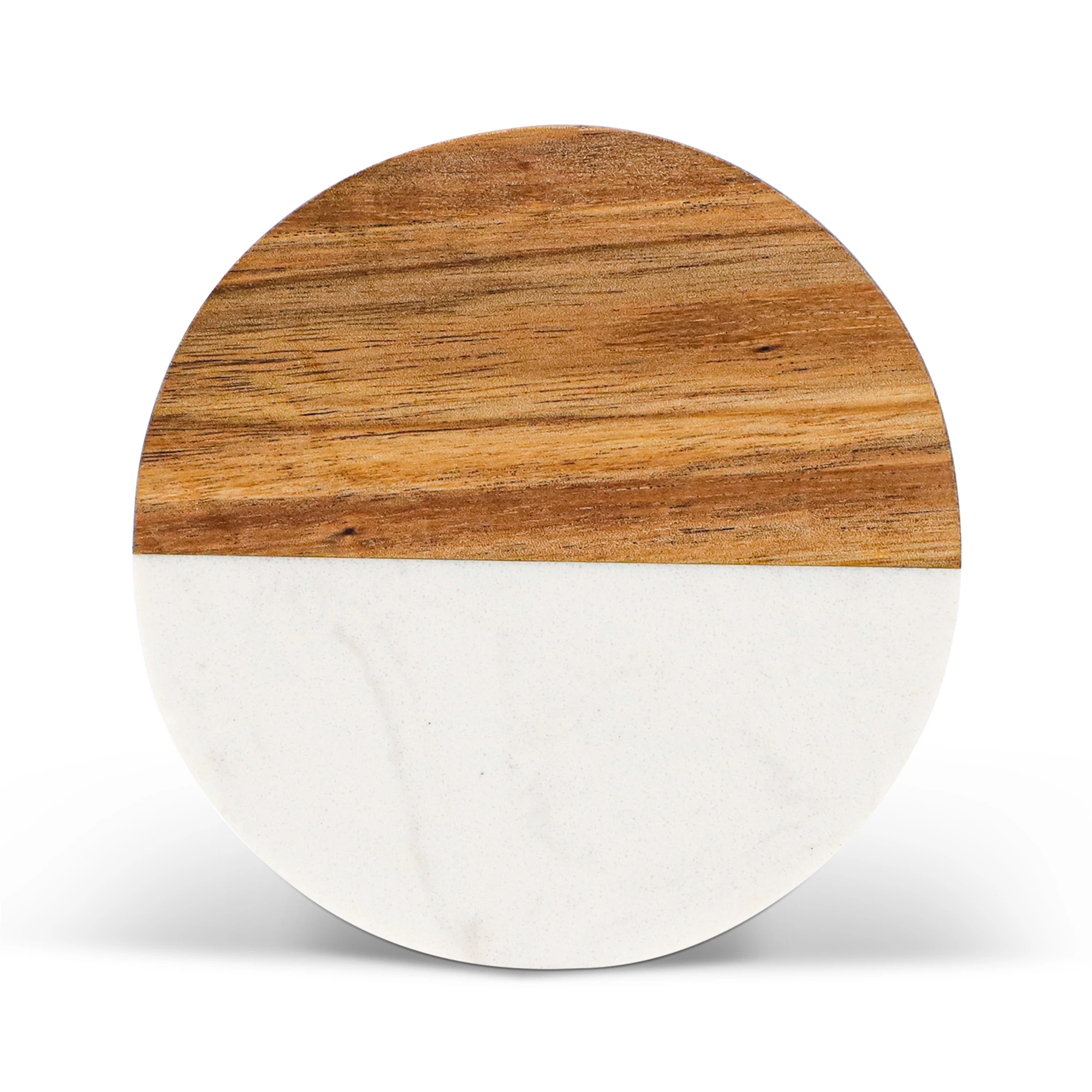 GL High quality wood and marble coaster for drink coffee and tea wood and marble cup coaster for hot selling products