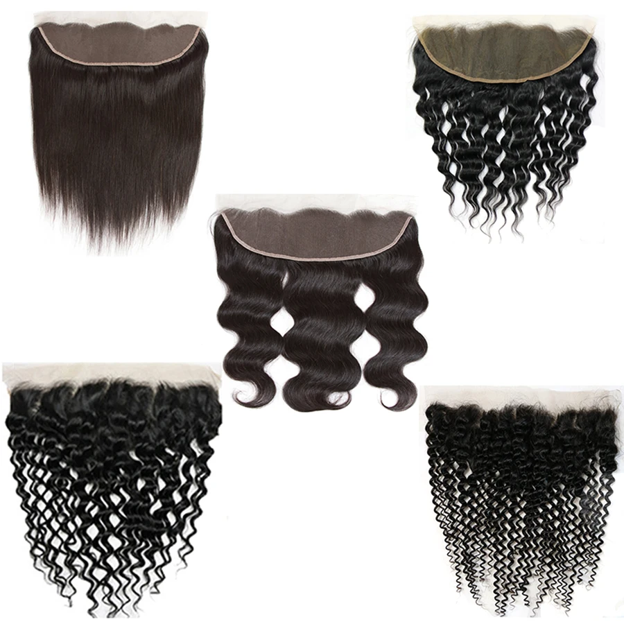 
10A Human Hair Bundles Cheap Body Deep Water Wave Straight Kinky Curly Virgin Human Hair Bundles with Closure and Lace Frontal 