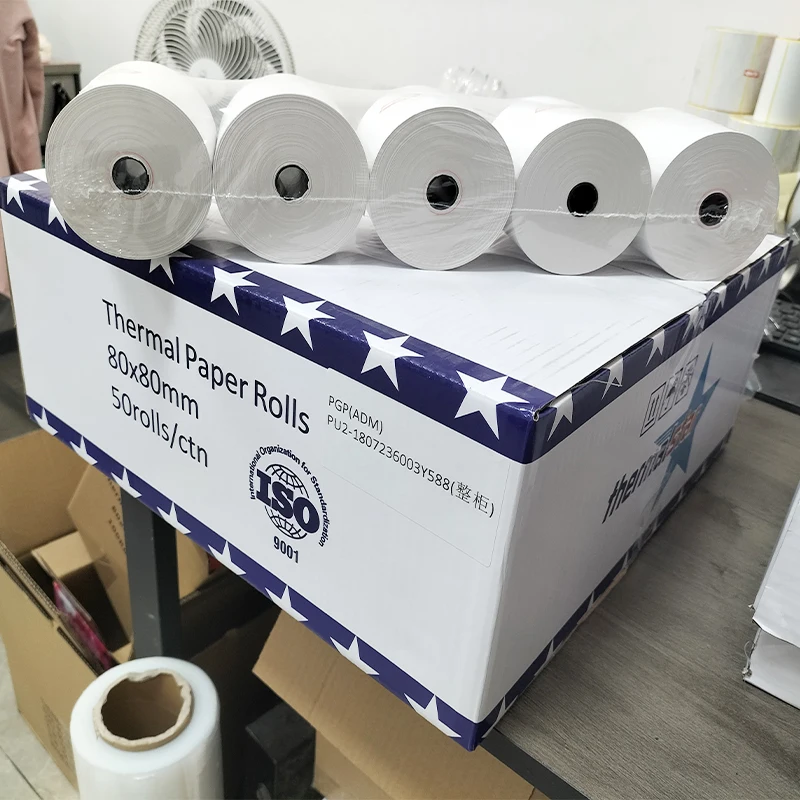 Hansol paper thermal  receipt paper roll 57 x 40 mm 80x80 rouleau de papier thermique