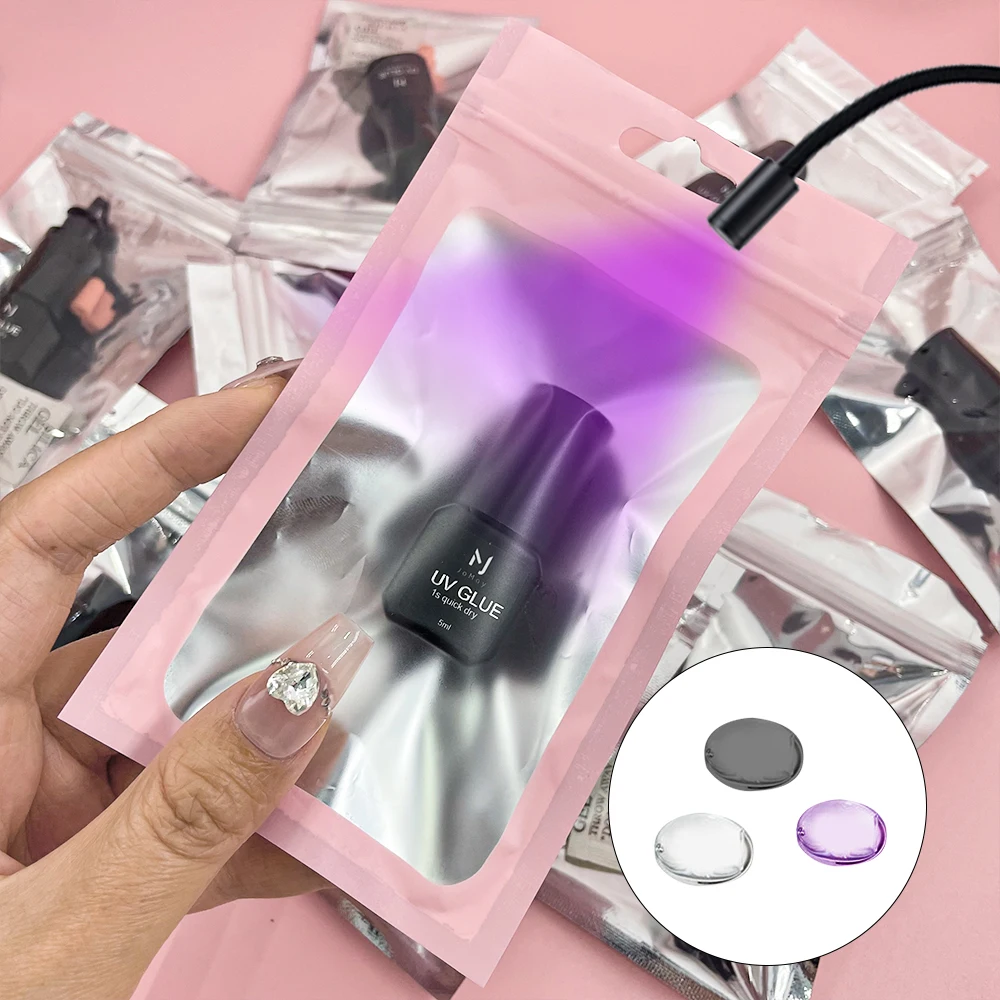 Special for uv lamp Waterproof Eyelash Extension Glue Custom Lash Glue For Eyelash Extension Black Clear UV Eyelash Glue