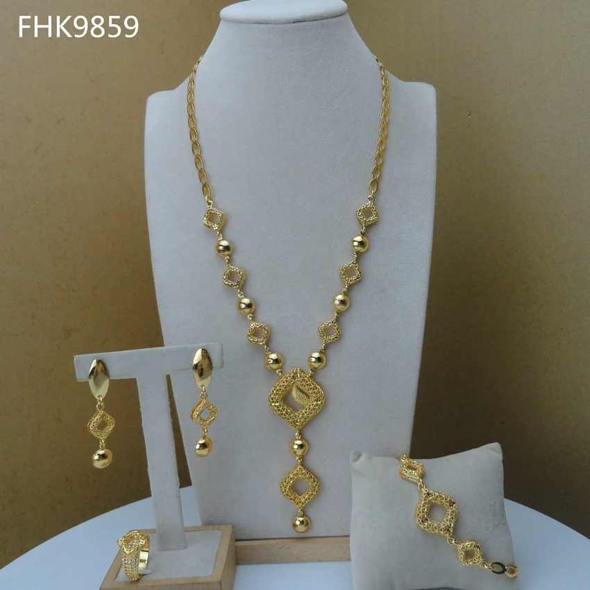 Yuminglai Дубай Ювелирные наборы 18 k золотые ювелирные изделия для женщин FHK9859