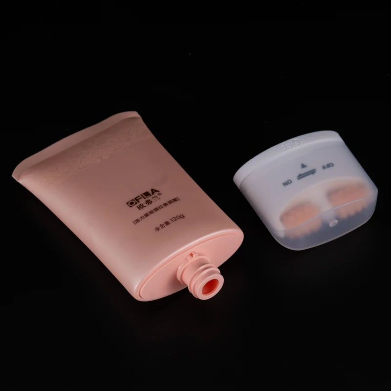 D40 cosmetic soft tube massage applicator roller ball stainless steel body care lotion facial cleanser soft tube squeeze tube