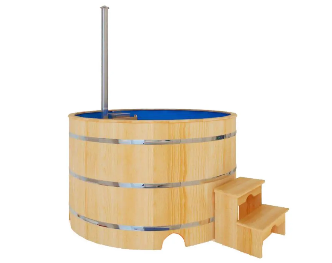 2-8 Person Outdoor Barrel Fired Burning Heater Stove Wooden Hot Tub