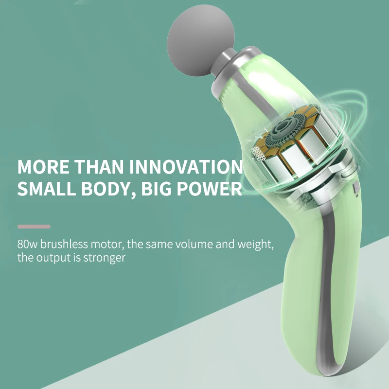 2023 New Product Professional Dolphin Shape Brushless Sport Fitness Deep Tissue Fascial Vibration Muscle Mini Massage Gun