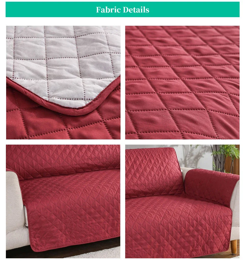 Original Soft Suede-Like Sofa Protector Slip Resistant Durable Furniture Slipcover with Straps, Washable Couch Cover