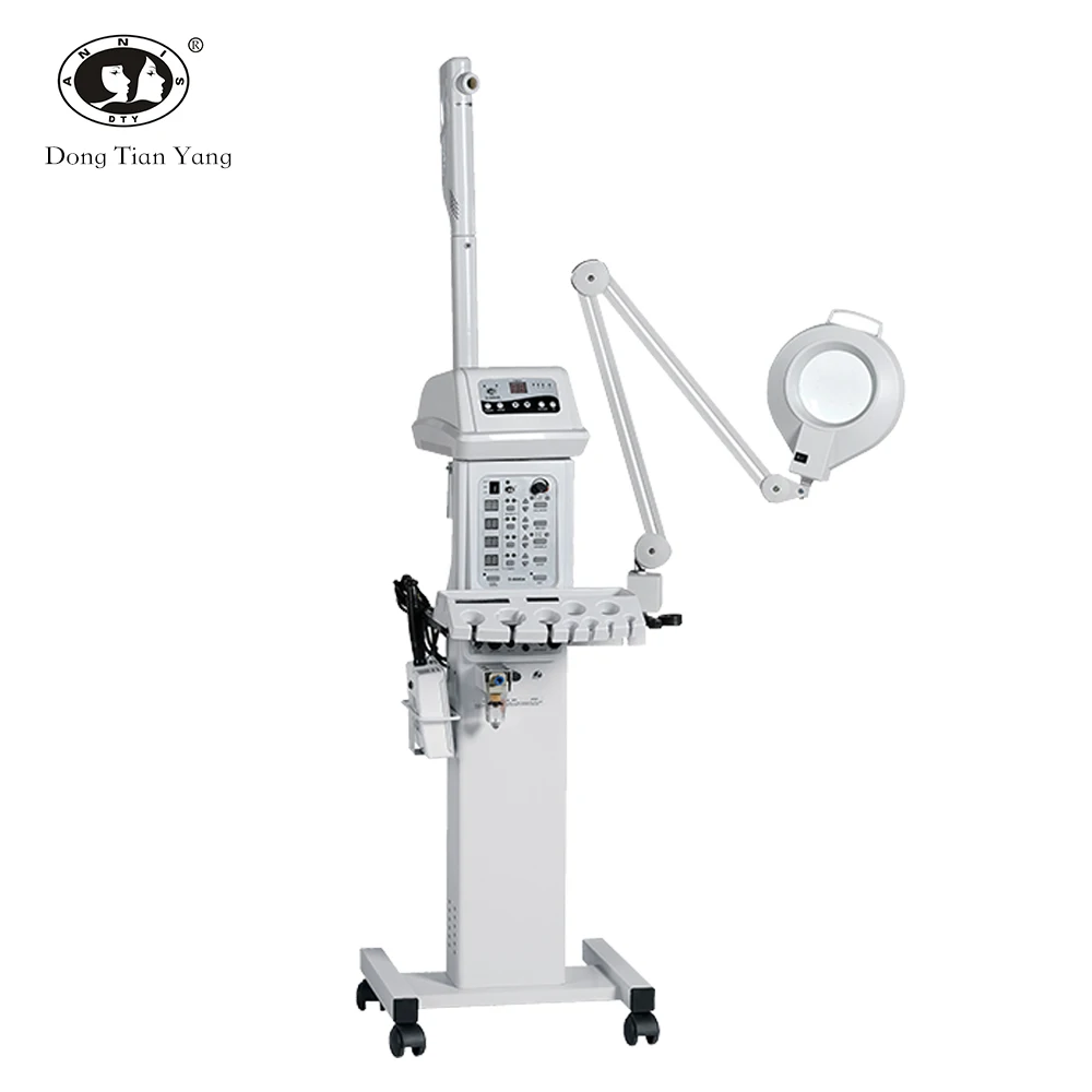 Многофункциональное косметическое оборудование DTY 13 в 1, озоновый Горячий Холодный отпариватель для лица с увеличительной лампой