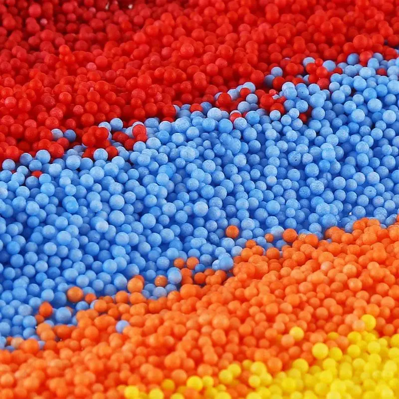 Hot Fashion Decorative Rainbow Assorted Color Polystyrene Styrofoam Filler Foam Mini Beads Balls Diy Decoration Rainbow