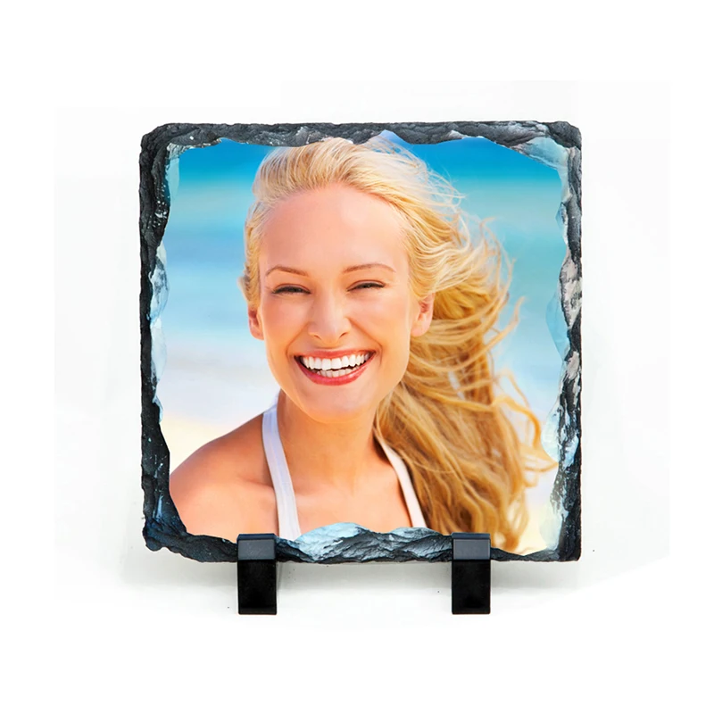 Wholesale Create Own Gift Photo Rock Frames Creative Gifts Sublimation Rock Slate Photo Cheap Stone Painting
