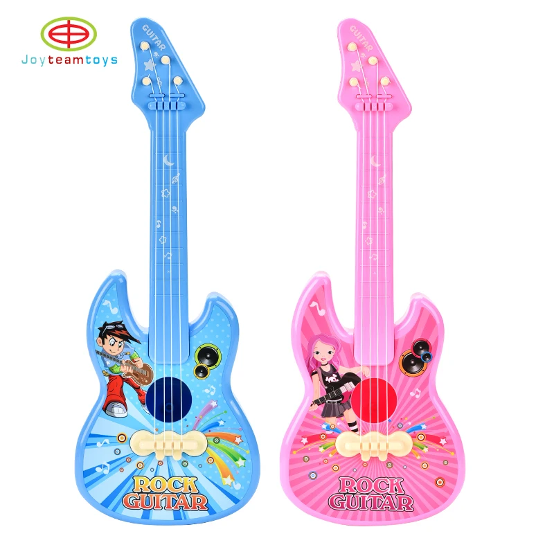 Kids Enlightenment Musical Guitar Toys Educational Toys Plastic Musical Instruments Toy Four strings Dynamic rock guitar