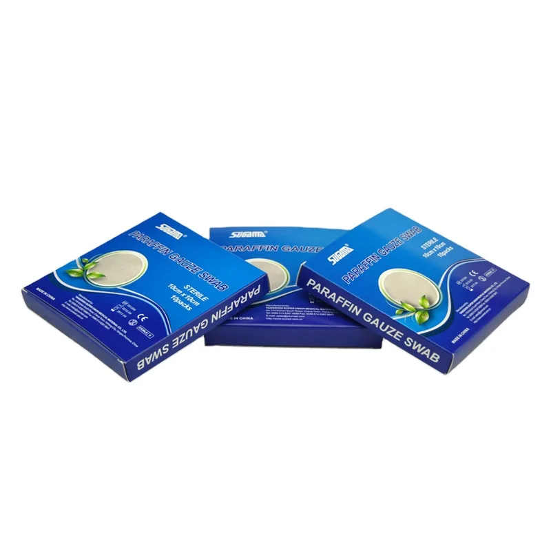 surgical sterile paraffin gauze compress for burns