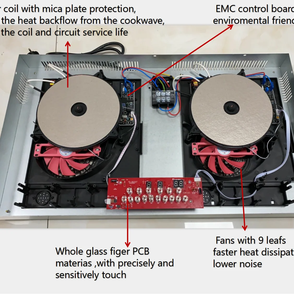 embed type 2 beptu 220V half bridge inverter Vietnam household induction cooker hob