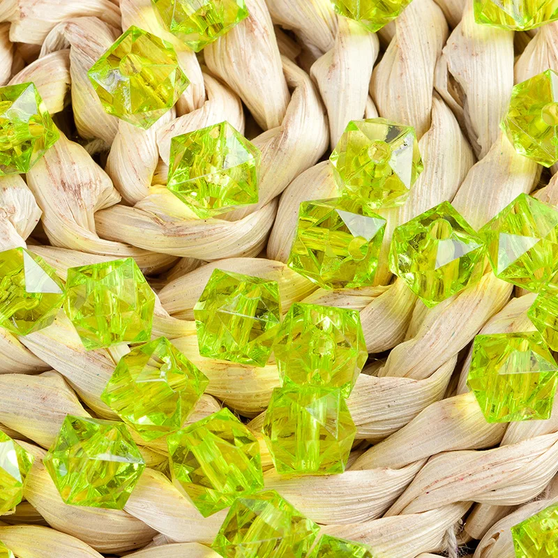 10mm Faceted Transparent Acrylic Beads Gift Vase Decoration Irregular Clear Crystal Bead Facet