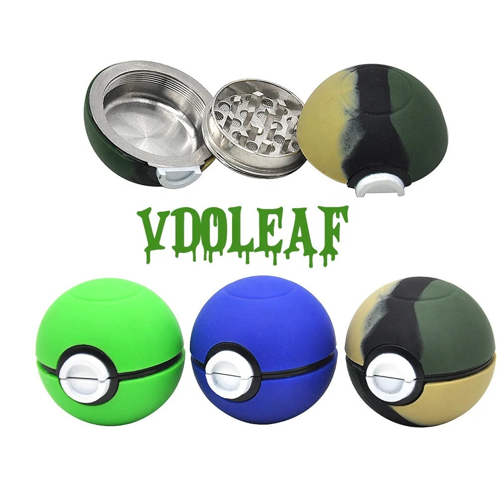 Wholesale 55mm 3 Parts Tobacco Herb Grinder Golf Shape Ball Spice Grinder