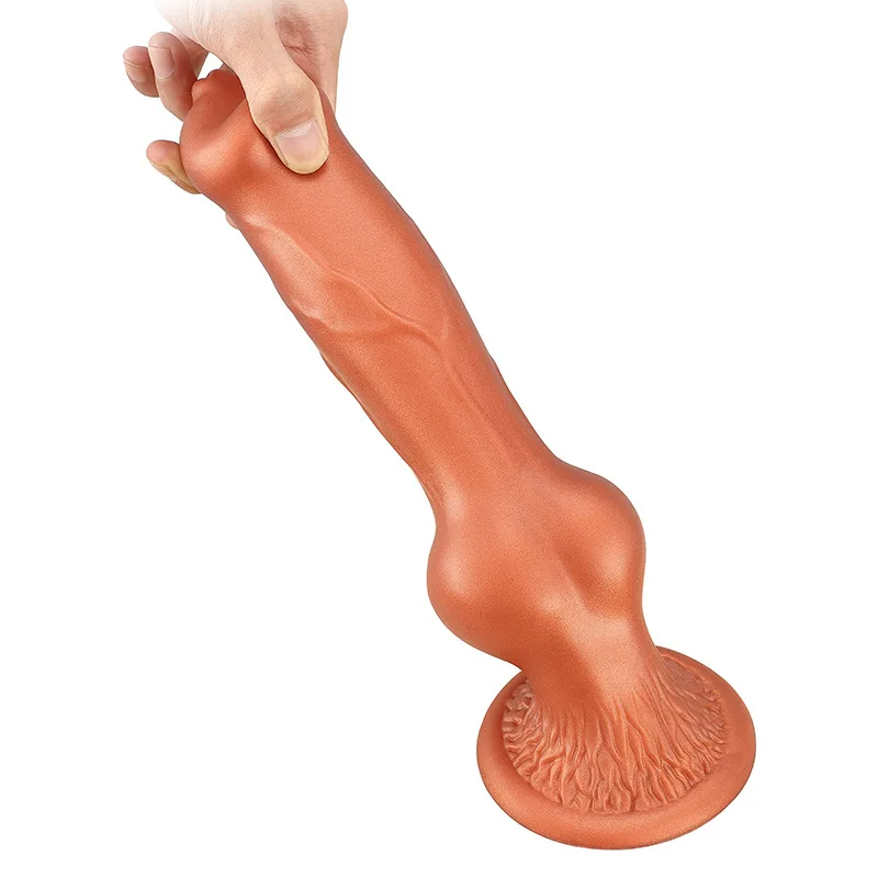 13 Inches Huge Silicone Knot Dog Dildo with Suction Cup Animal Monster Butt Plug Adult Toys for Men Women