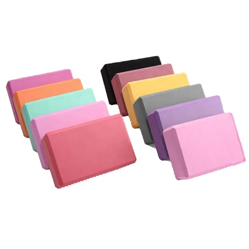 Custom Logo Eco Friendly High Density Lightweight Thick Foam Brick Fitness Exercise Gym EVA Yoga Block