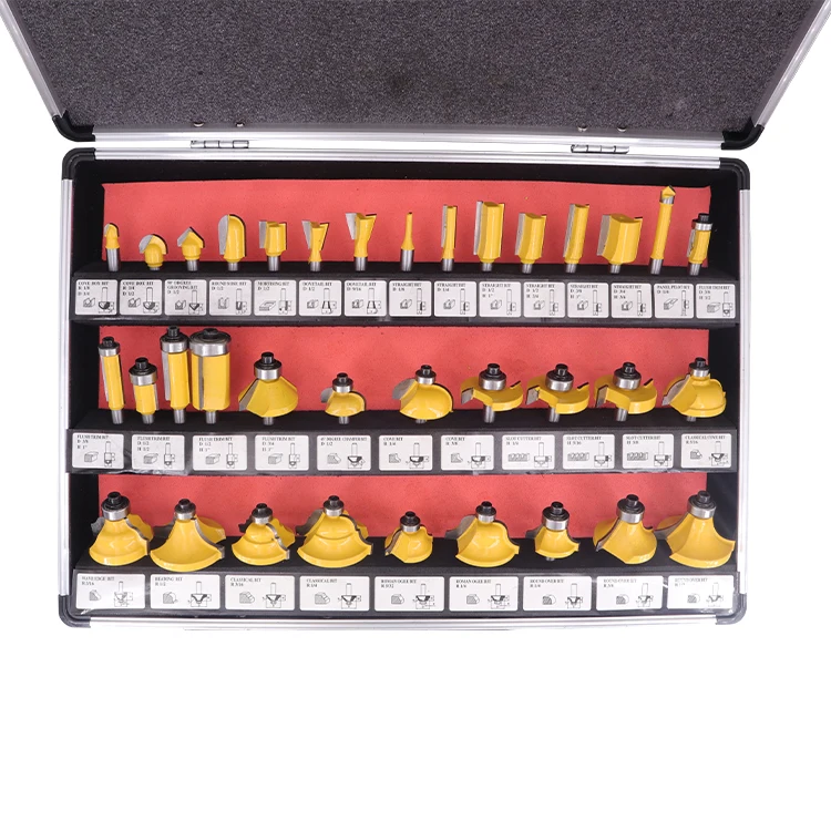 35 шт., набор фрез 1/4 дюйма из карбида вольфрама для деревообработки