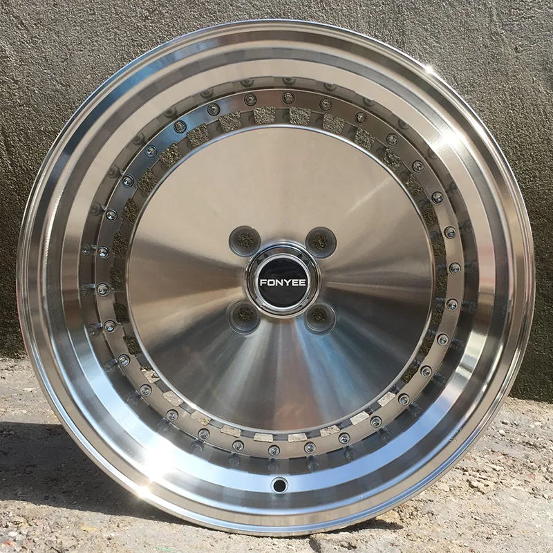 F50740 Alloy Silver Machine Face Rims 16 Inch ET17 4x100 Car Wheels Fonyee Wheels
