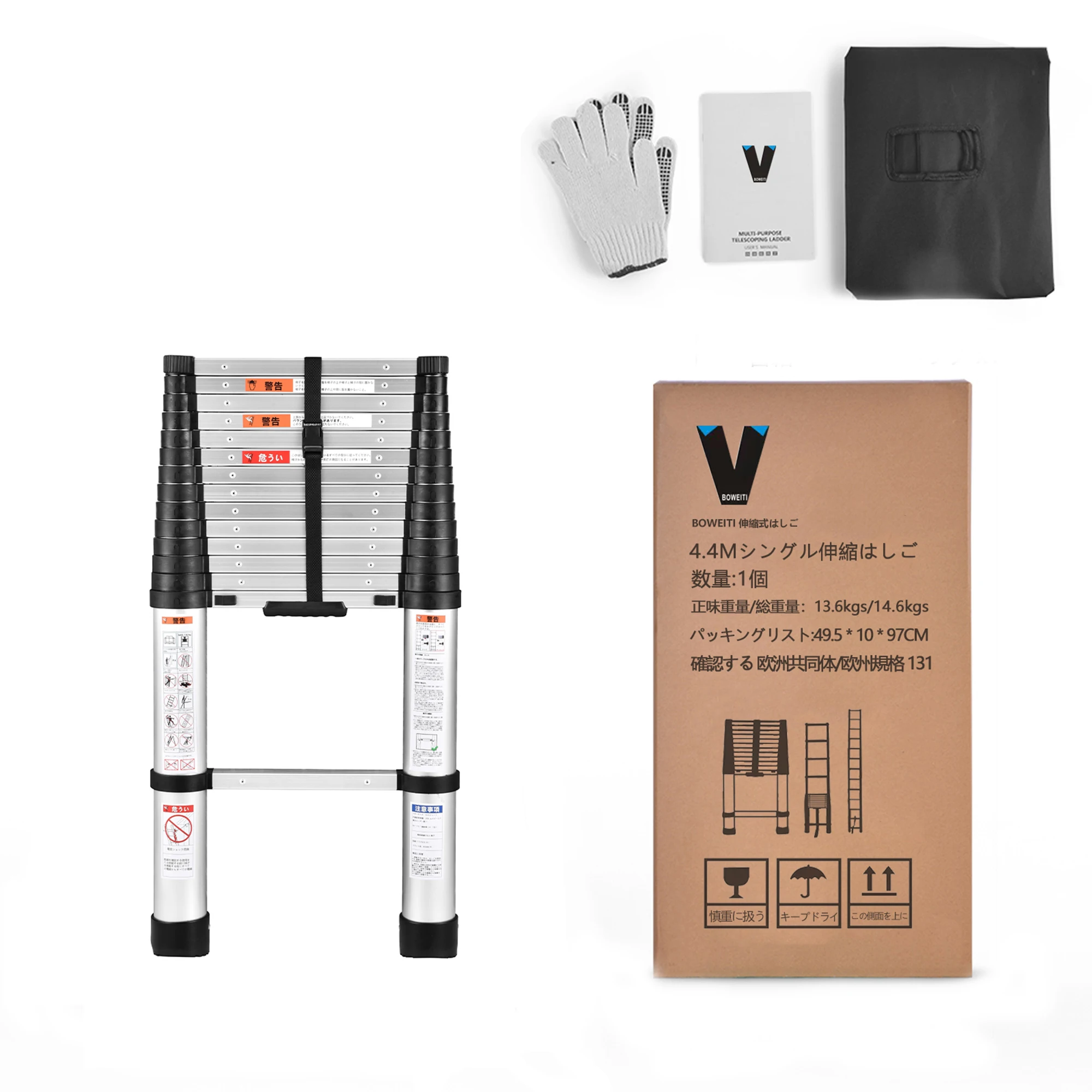 NEW Aluminium Multipurpose Telescopic a-frame ladder Scaffolding Telescopic Ladders Folding Aluminum Ladders