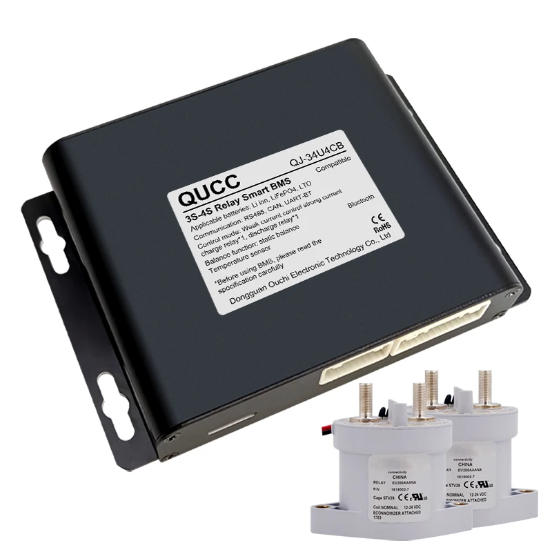Qucc 4S 8S 10S 13S 16S 26S 32 500A реле литиевая батарея li-ion Lifepo4 LTO Смарт BMS UART BT RS485 может протокол передачи
