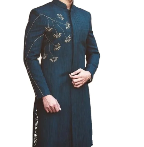 Handwork SHERWANI BLAZER SUIT Embroidery WEDDING ATTIRE for MEN INDIAN DRESS Bollywood Fashion WHOLESALE