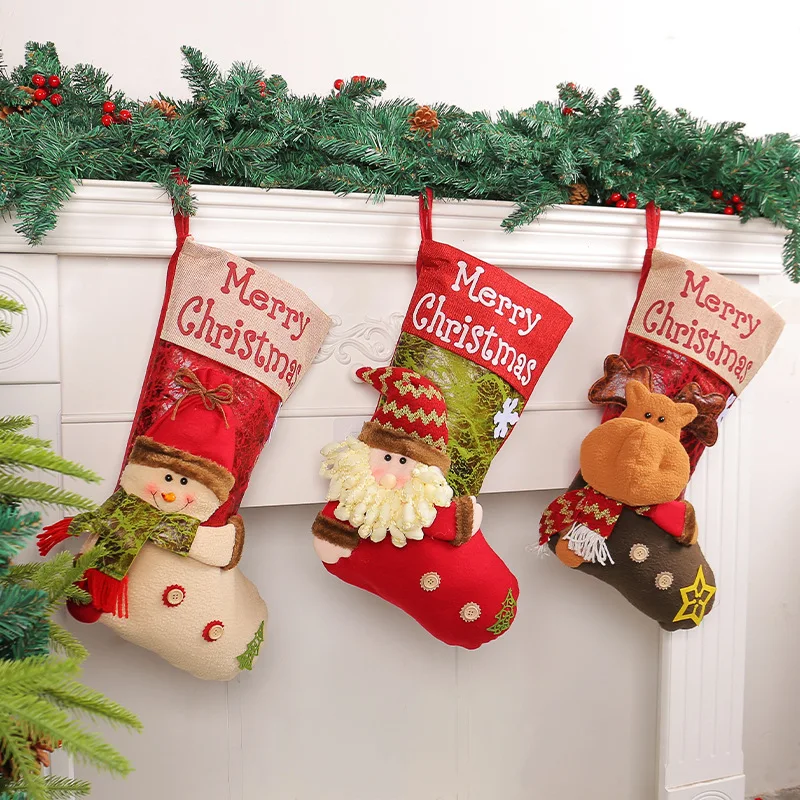 Doll Christmas socks Three-dimensional Santa socks extra thick Christmas socks 2024 new product