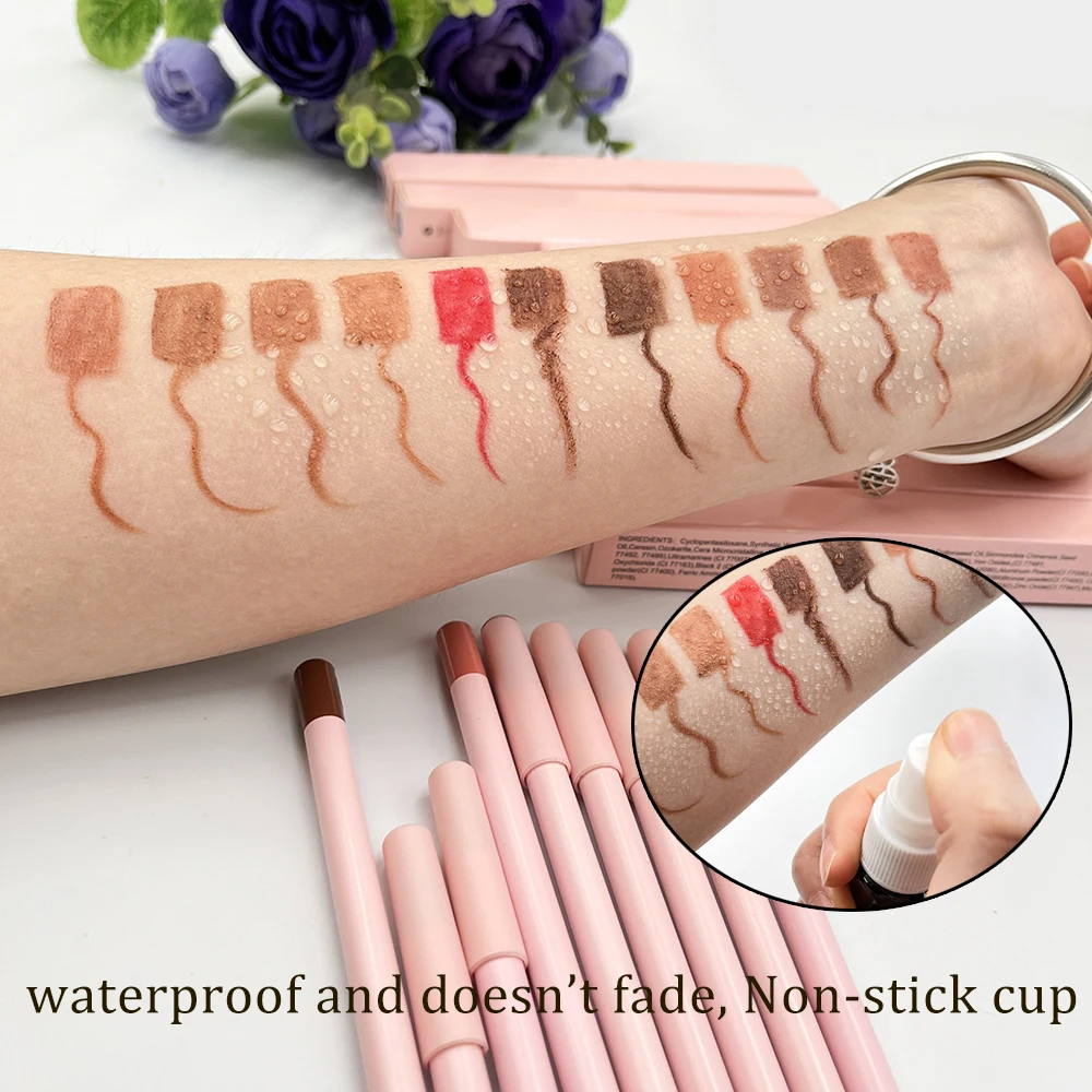 Private Label Matte Waterproof Lipliner High Pigment Lipliner Pencil OEM/ODM Vegan Lip liner