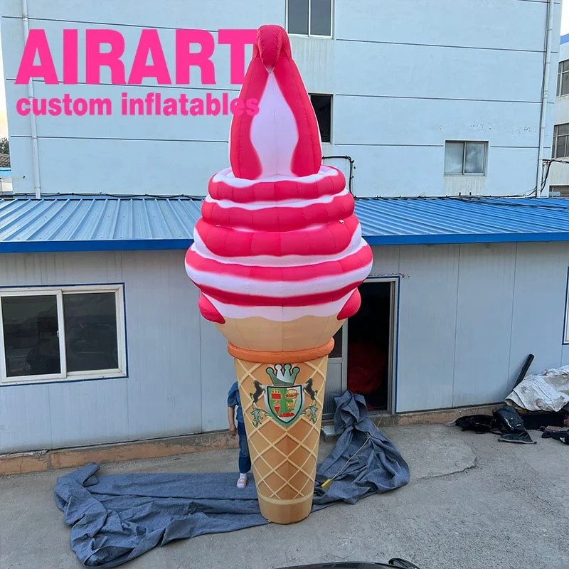 Food festival inflatable ice cream cone decoration,square park mall lawn bespoke inflatable ice cream balloon