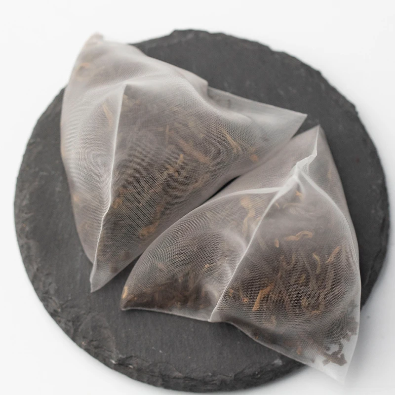 Custom Logo Ruby Black Tea bag 6g wholesale boba bubble milk tea leaves pouch Triangle tea bag