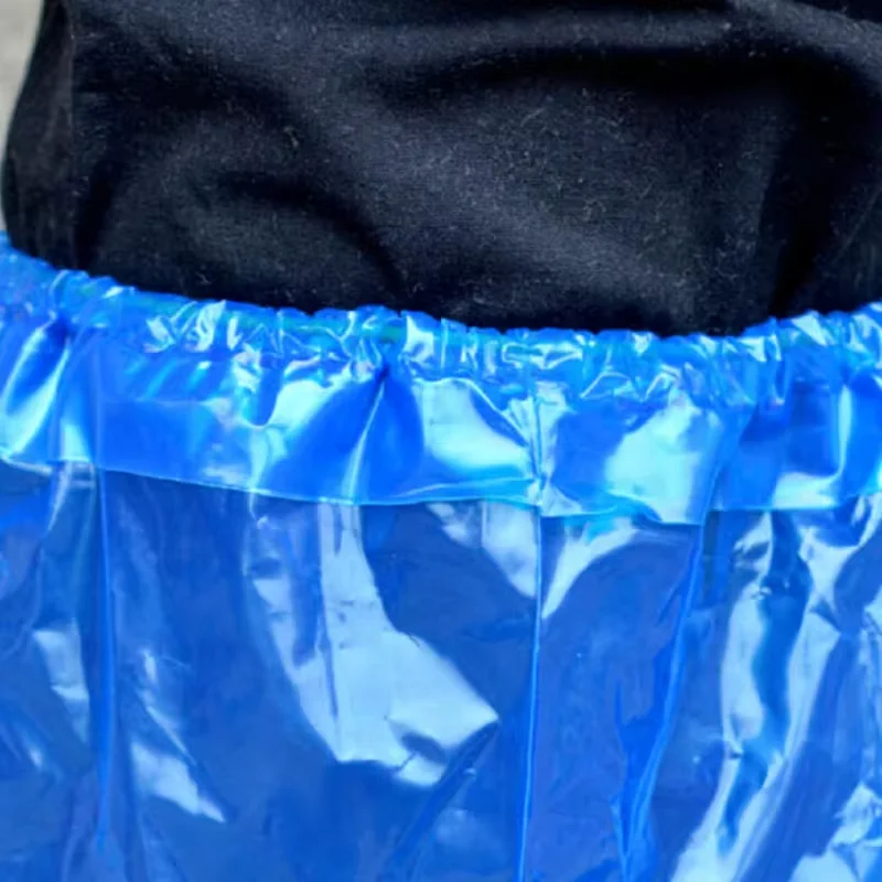 PE Disposable Durable Thickened Non Slip Long Boot Covers Waterproof Rain Boot Shoe Covers PVC Adult Plastic Unisex