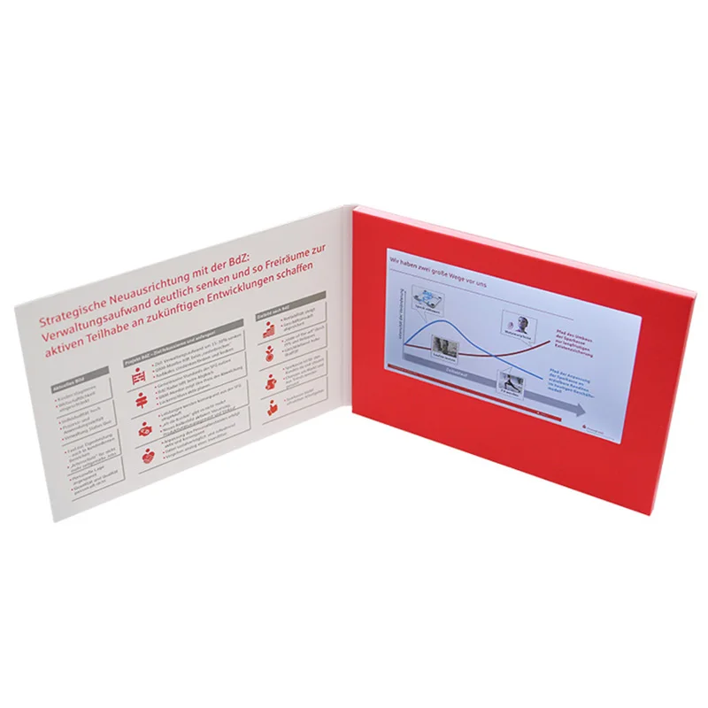 Best video brochure 2021 Gv  cards custom quilling paper handmade greeting card video book  memory card 4 gb sd