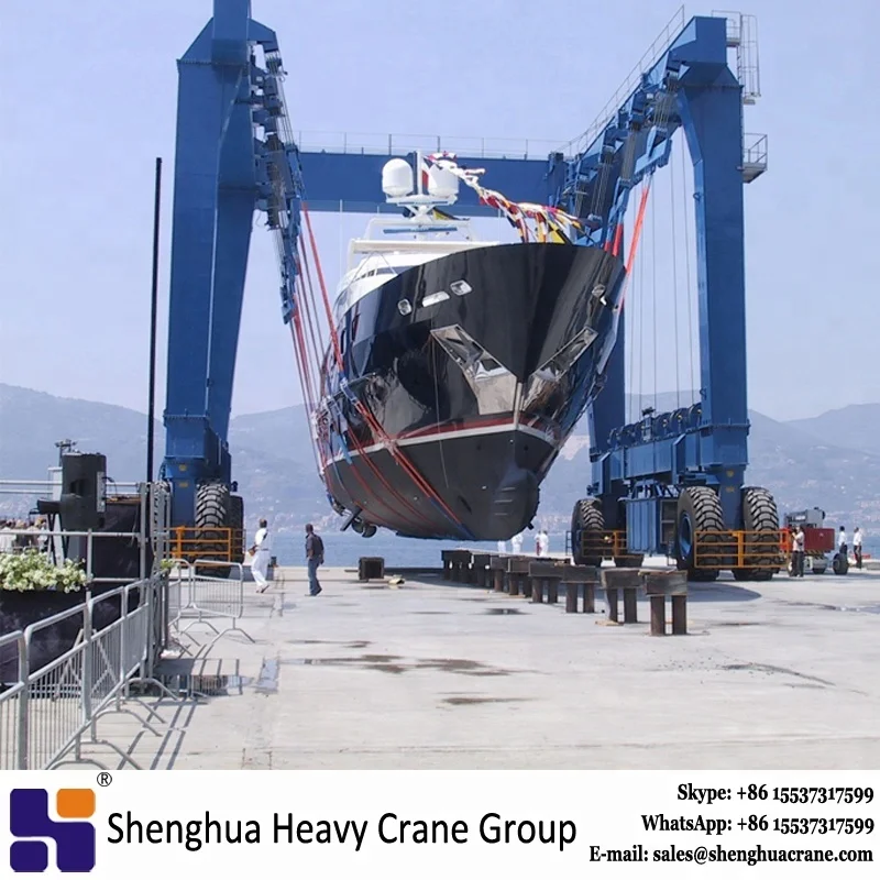 100 ton 200 ton 300 ton Boat lifting crane shipyard marine travel lift boat lifting gantry crane for sale