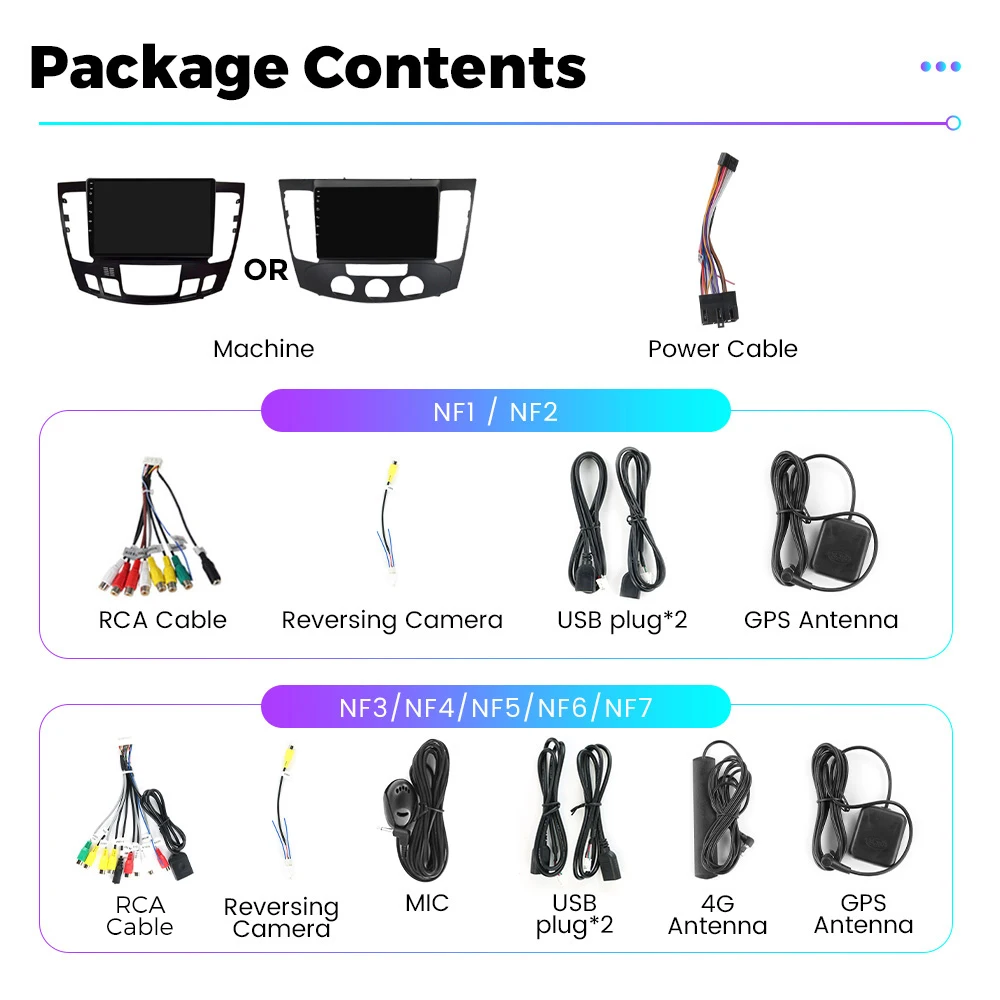 NaviFly NF QLED screen Android 13 8 core car display screen For Hyundai Sonata NF 2009 with split screen