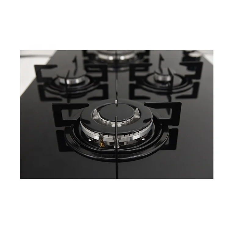 Кухонная плита с несколькими кастрюлями, 4 головки, стеклянная верхняя крышка, газовая плита