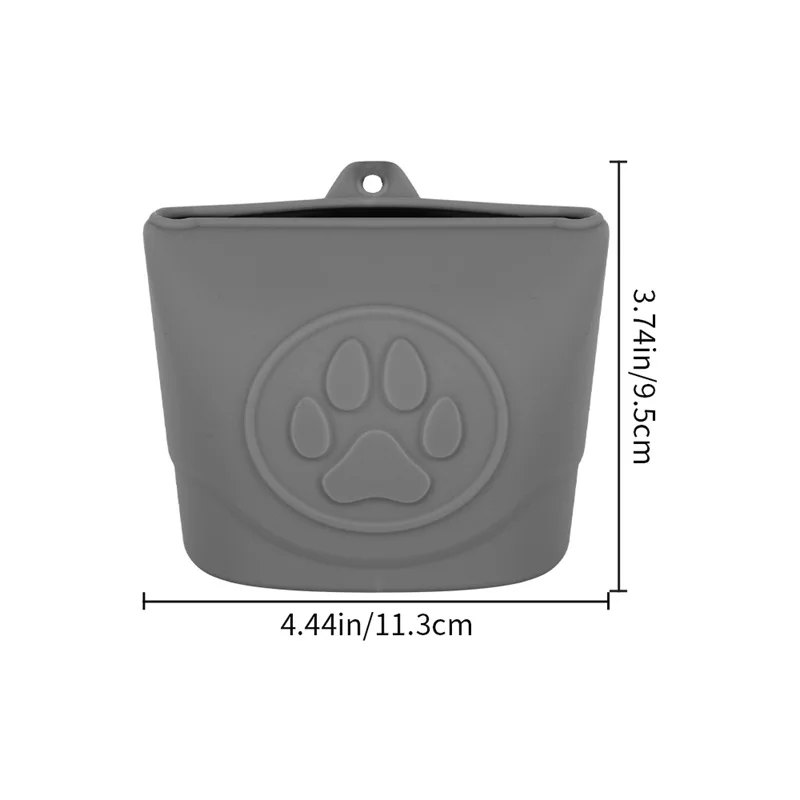 Силиконовый мешочек для собак, Карманный держатель для дрессировки питомцев и щенков с зажимом для еды, прогулок с собаками