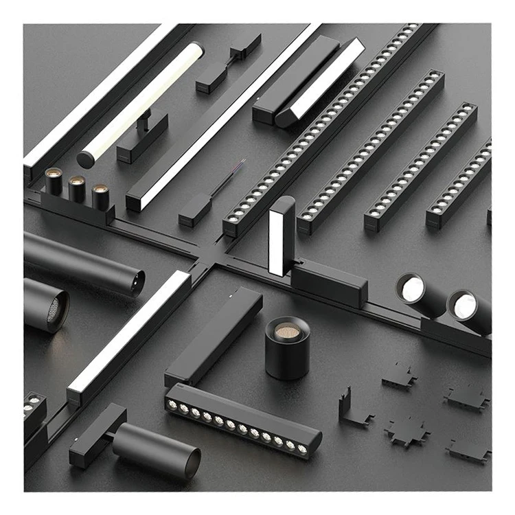 Voc Spotlight Recessed Led Linear Lig Track Lights Rail Lighting System Guide Lamp12v, 24V, 110V, 220V 45W Cob