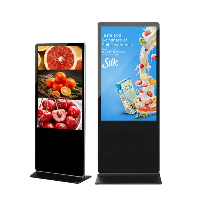 Smart Kiosk touch screen 43 49 inch All In One PC remote operate Display Vertical Floor Standing Android Media Player