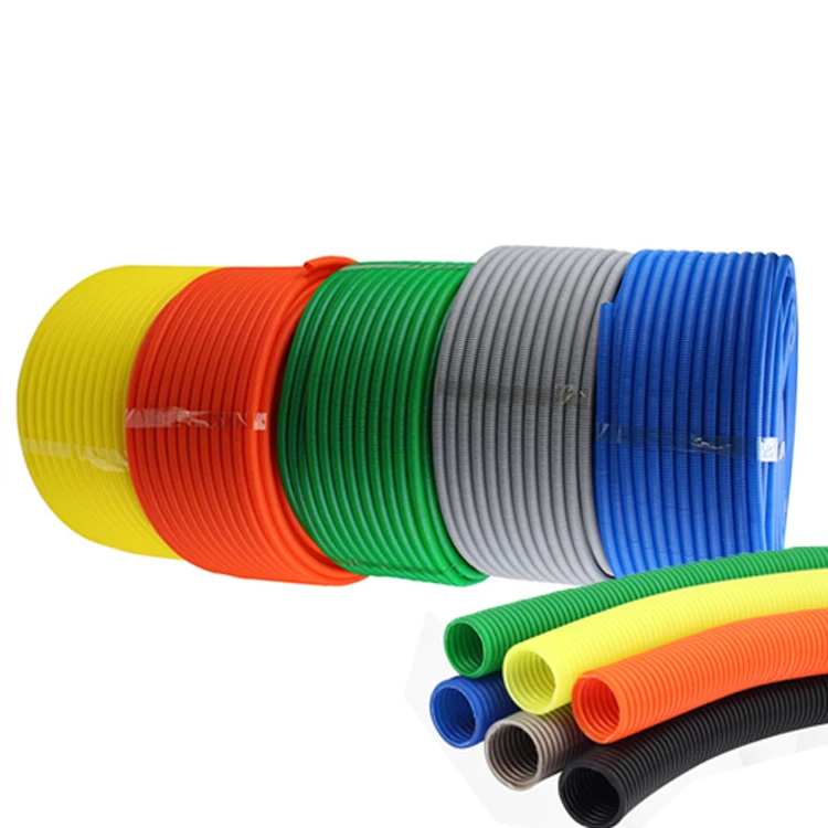 PE Size 10 flexible corrugated pipe corrugated plastic electrical conduit pipes for protecting cables,insulation and waterproof