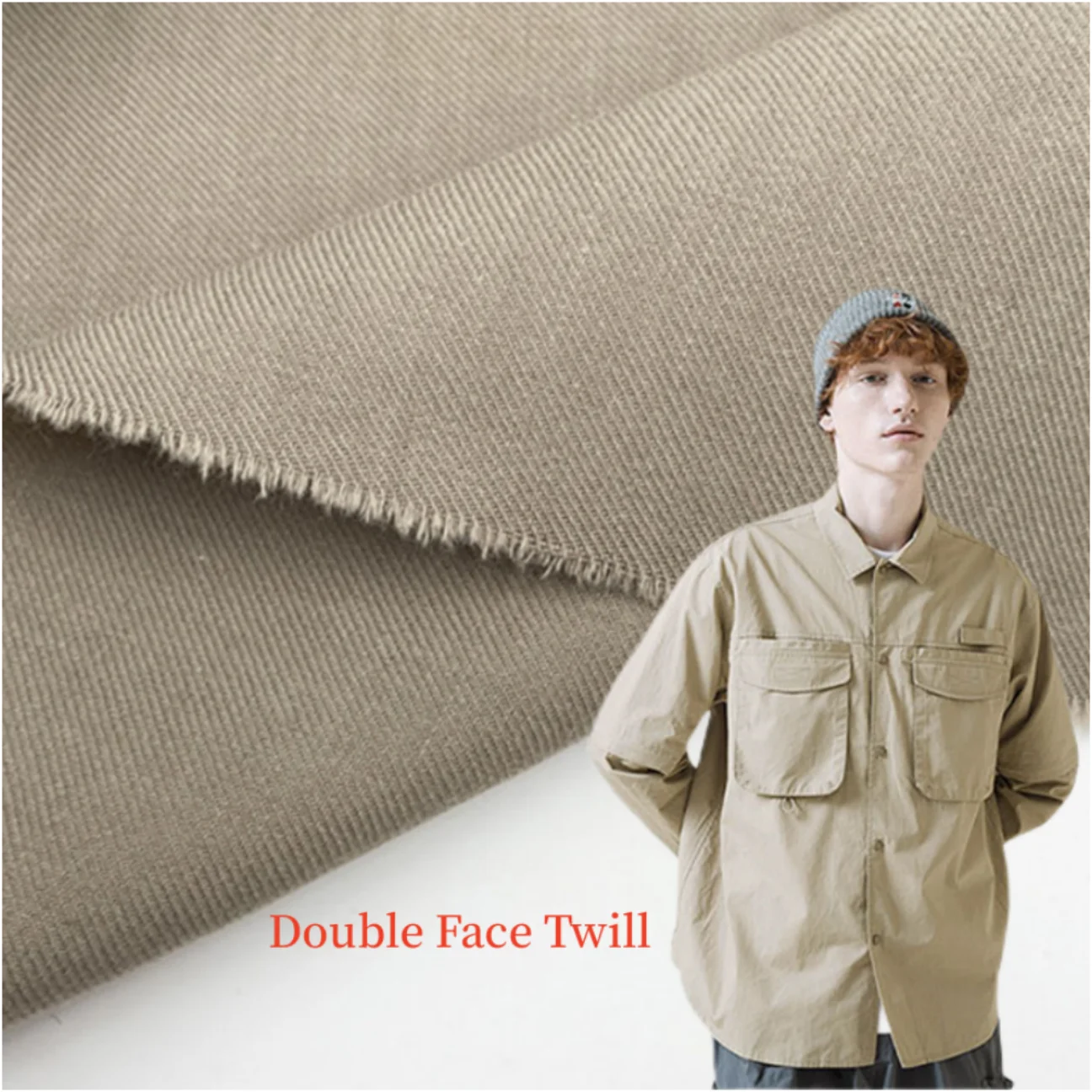 customizable 100% cotton double faced woven khaki twill dyed chino pant fabric cargo shirt material fabric