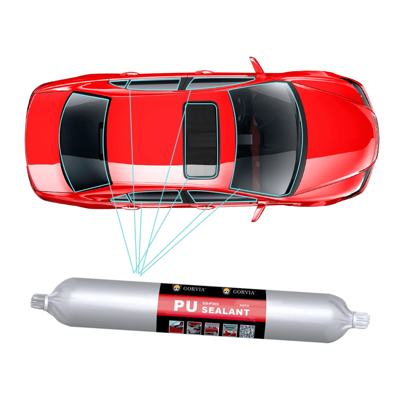 600ml Automotive Polyurethane Adhesive Glass Sealing Body Metal Joint PU sealant