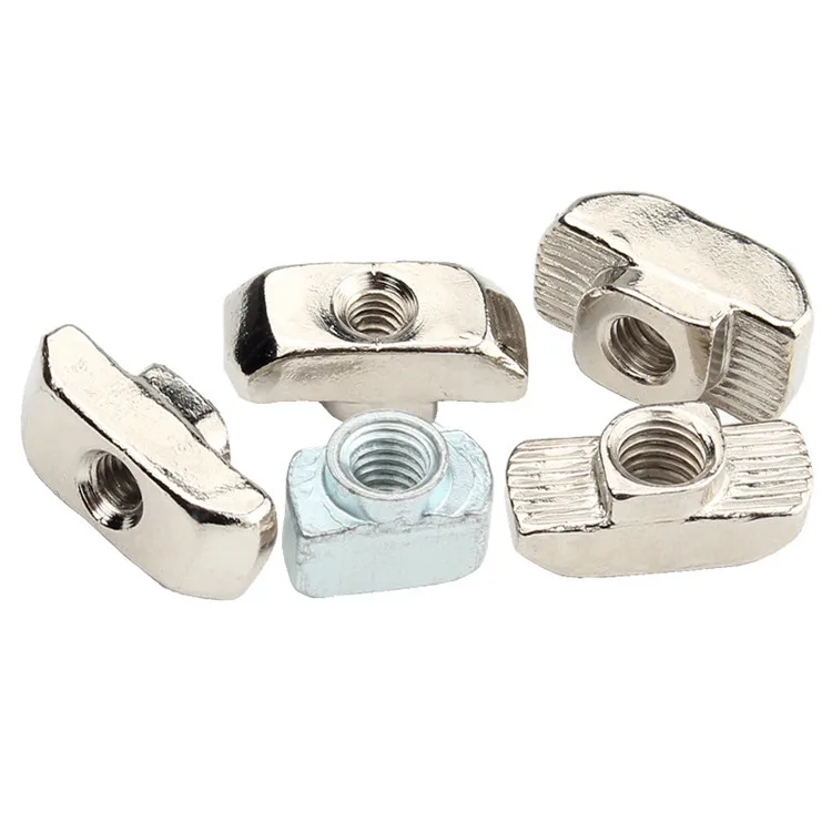 T Hammer Screw Nut Carbon Steel M3 M4 M5 M6 T Nut for Aluminum Profile