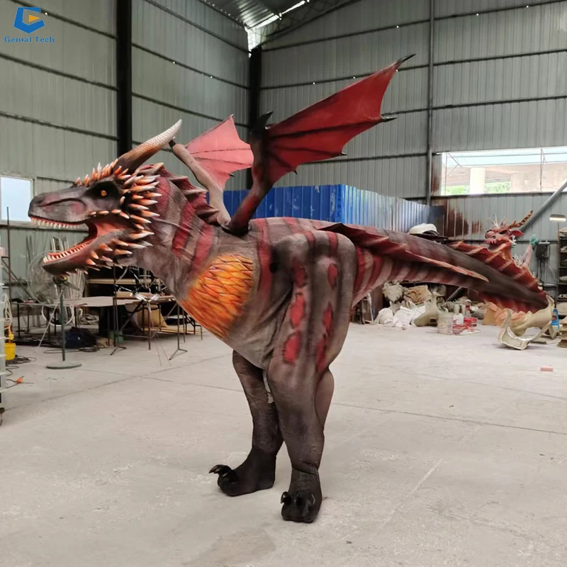 CCDC20 Life size walking dragon costume mascot animatronic dragon suit for adult