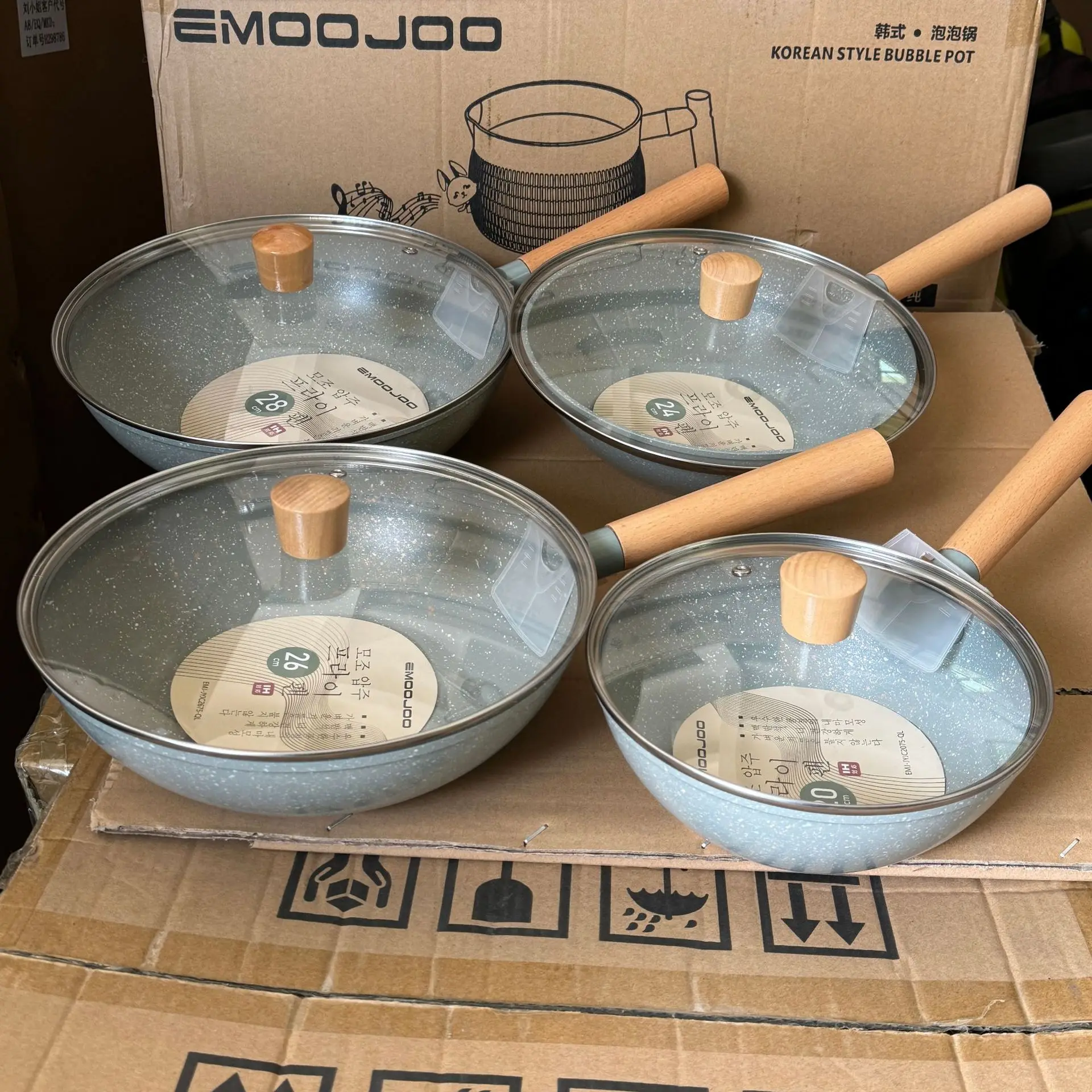 Food-Grade Enamel Aluminum Frying Pan for Deep Frying Nonstick Cooking pan kit ceramic coating pan non-stick stoveJapanese pot