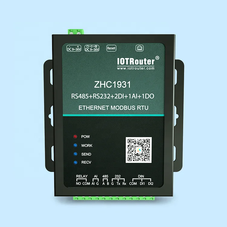 RS485 to Ethernet Converter MQTT Modbus TCP RTU with Free Network Cable for Industrial Automation ZHC1931
